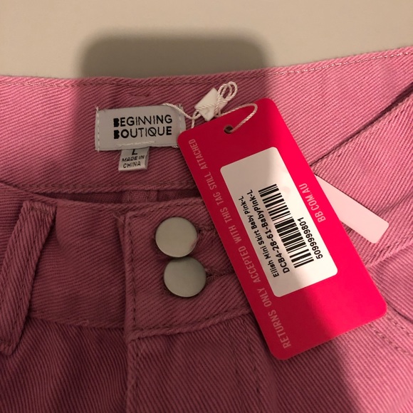 NWT Beginning Boutique Pink Jean Skirt - Picture 3 of 3